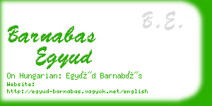 barnabas egyud business card